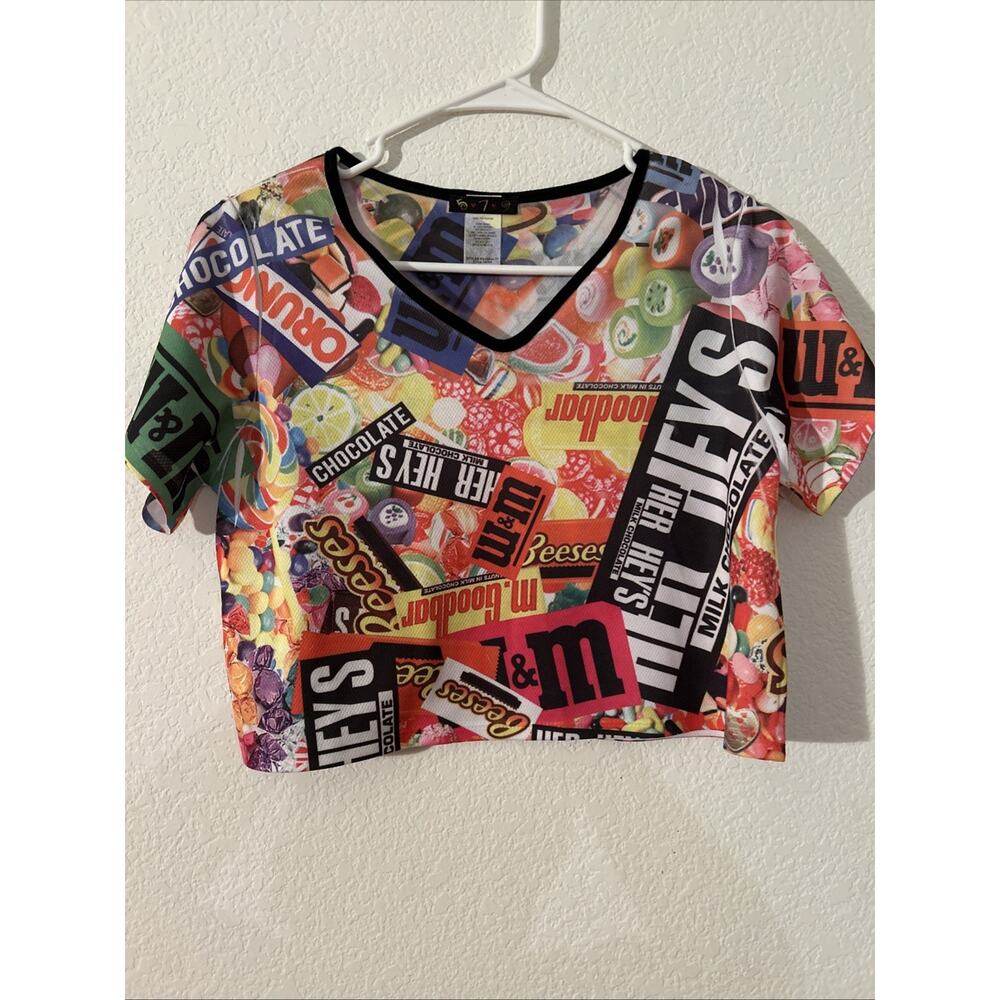 Women’s Medium crop top multicolor candy